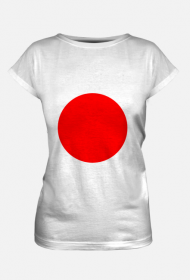 Koszulka damska z flagą Japonii jednostronna fullprint
