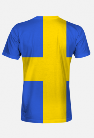 Koszulka męska z flagą Szwecji fullprint