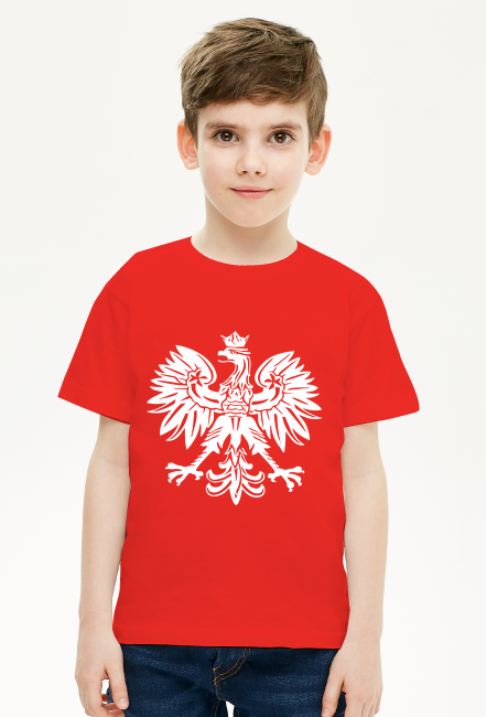Koszulka młodego kibica Polski Polska orzeł dla chłopca