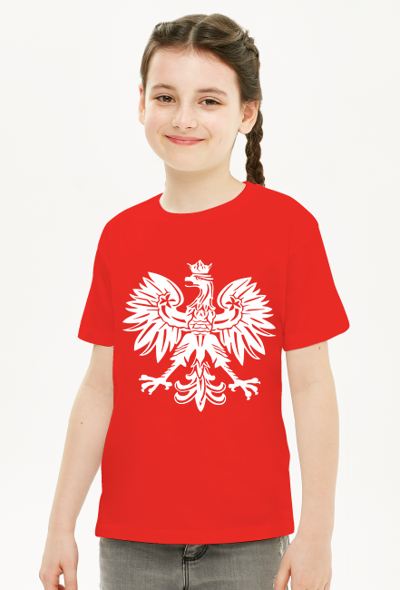 Koszulka młodego kibica Polski Polska orzeł dla Dziewczynki
