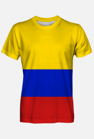Koszulka męska z flagą Kolumbii fullprint
