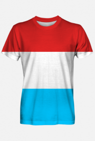 Koszulka męska z flagą Luksemburga fullprint
