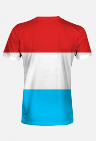 Koszulka męska z flagą Luksemburga fullprint