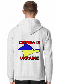 Bluza rozpinana z kapturem Crimea is Ukraine (Krym jest ukraiński)