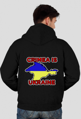 Bluza rozpinana z kapturem Crimea is Ukraine (Krym jest ukraiński)