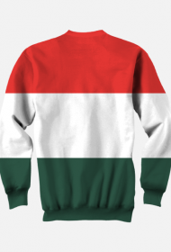 Bluza bez kaptura z flagą Węgier fullprint