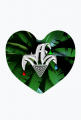 Magnes w kształcie serca Zielona Palma