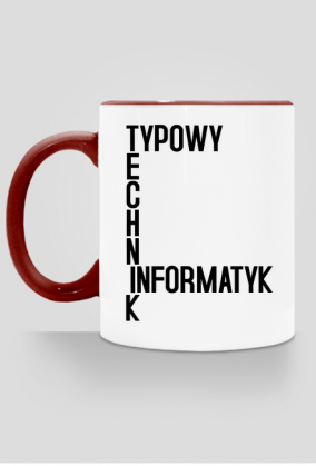 Typowy technik informatyk (kubek kolor) cg