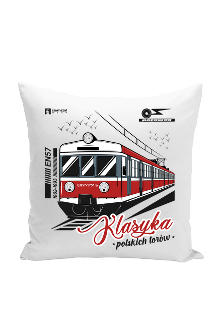 Poszewka na poduszkę - Klasyka polskich torów (EN57)