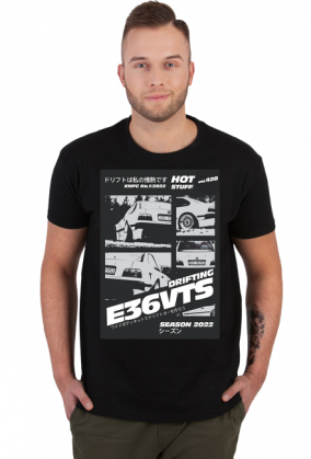 T-Shirt Męski E36VTS Retro B/W