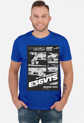 T-Shirt Męski E36VTS Retro B/W