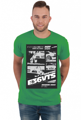 T-Shirt Męski E36VTS Retro B/W