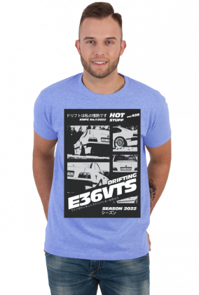 T-Shirt Męski E36VTS Retro B/W