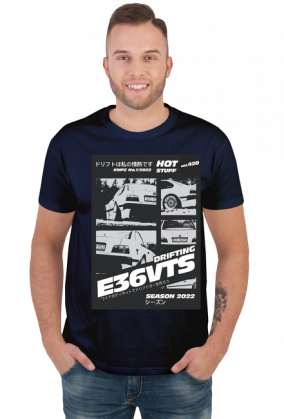 T-Shirt Męski E36VTS Retro B/W