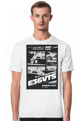 T-Shirt Męski E36VTS Retro B/W