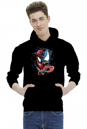 Bluza męska z kapturem Spiderman Vs Venom