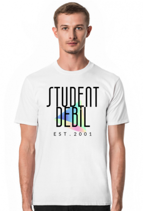 Student Debil [Duży Front] Szary/Biały