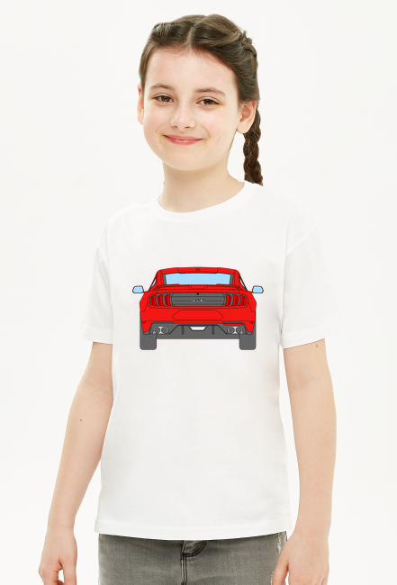 FORD MUSTANG GT (2017-) czerwony 03 MULTIKOLOR KOSZULKA DZIECIĘCA
