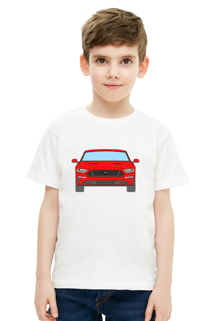 FORD MUSTANG GT (2017-) czerwony 02 MULTIKOLOR KOSZULKA DZIECIĘCA