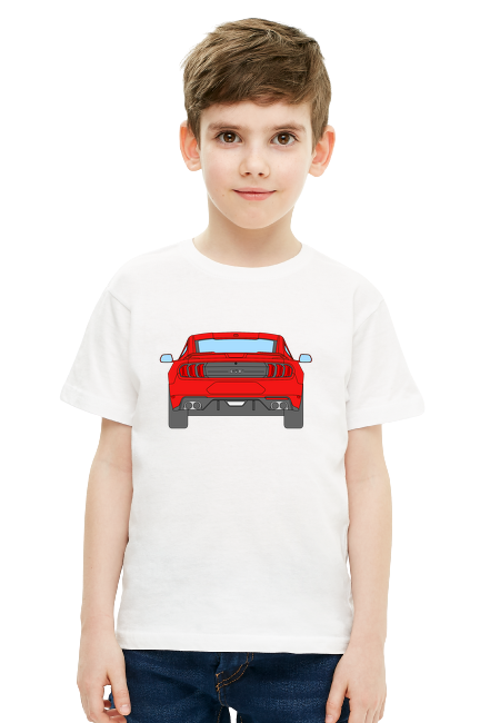 FORD MUSTANG GT (2017-) czerwony 03 MULTIKOLOR KOSZULKA DZIECIĘCA