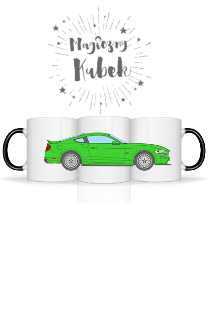 FORD MUSTANG GT (2017-) zielony MAGICZNY KUBEK