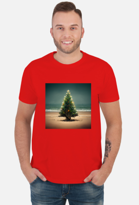 Christmas tree on the beach