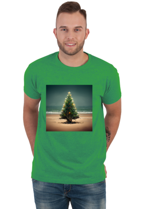 Christmas tree on the beach