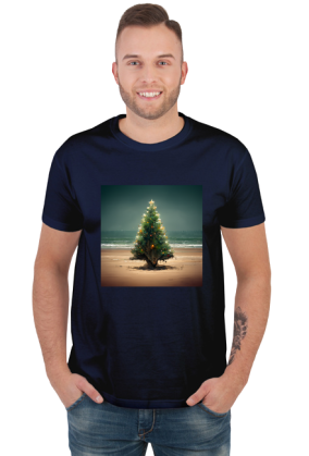 Christmas tree on the beach