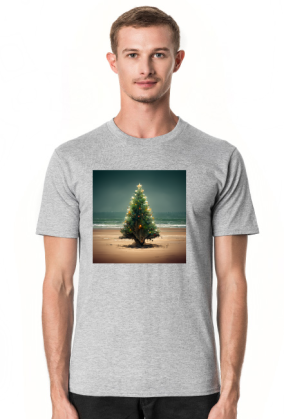 Christmas tree on the beach