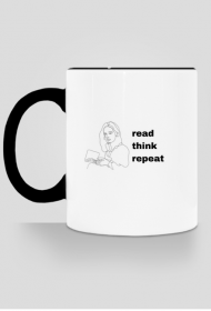 Kubek "read think repeat"