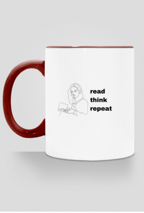 Kubek "read think repeat"