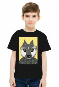 Koszulka z zimowym wilczkiem