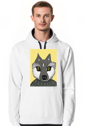 Męska bluza z wilkiem