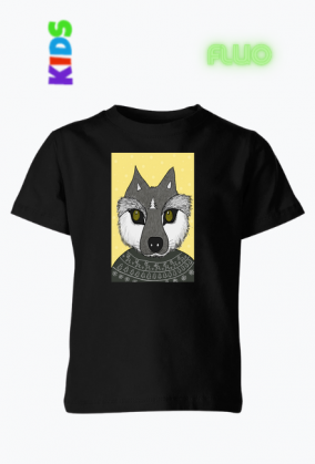 Koszulka z zimowym wilczkiem