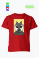 Koszulka z zimowym wilczkiem