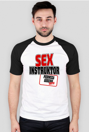 Sex instruktor (koszulka męska dwukolor) gp
