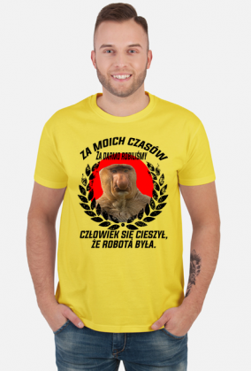 Śmieszna koszulka za moich czasów typowy janusz polak
