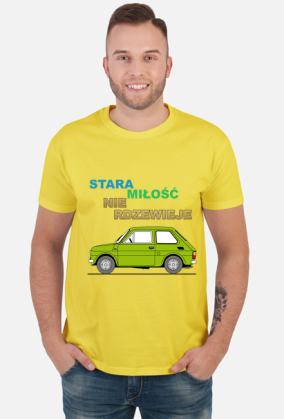 Koszulka maluch fiat 126p stara miłość nie rdzewieje
