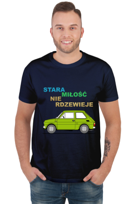 Koszulka maluch fiat 126p stara miłość nie rdzewieje