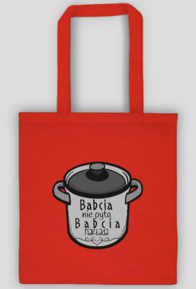 Eko torba na zakupy dzień babci babcia nakłada