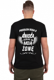 Koszulka prezent walentynki dla męża chłopaka prosiłem o anioła dostałem żonę