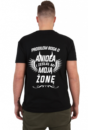 Koszulka prezent walentynki dla męża chłopaka prosiłem o anioła dostałem żonę