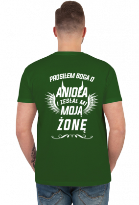 Koszulka prezent walentynki dla męża chłopaka prosiłem o anioła dostałem żonę