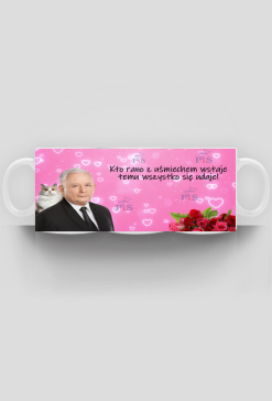Śmieszny kubek prezes Jarosław Kaczyński parodia polityka pis