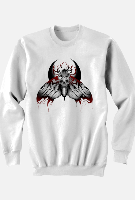 Bluza unisex tył-przód ćma