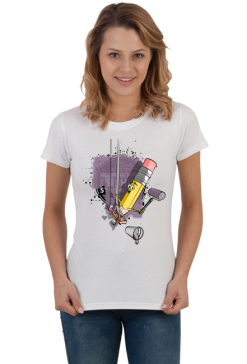 Żółty Ołówek Na Platformie T-Shirt 1.0 B_D