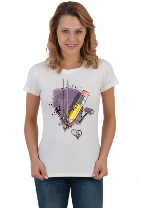 Żółty Ołówek Na Platformie T-Shirt 1.0 B_D