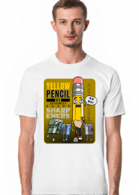 Żółty Ołówek Vs. Temperówki T-Shirt 1.0 B_M