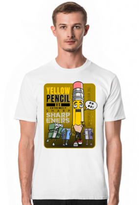 Żółty Ołówek Vs. Temperówki T-Shirt 1.0 B_M