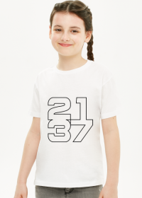 Biała koszulka dziecięca (dziewczynka) 2137 kontur